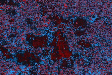 Kırmızı ve mavi renkli grungy duvar, desenli arka plan