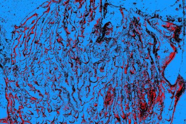 Kırmızı ve mavi renkli grungy duvar, desenli arka plan