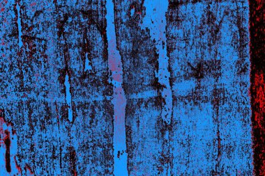 Kırmızı ve mavi renkli grungy duvar, desenli arka plan