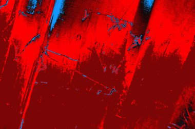 Kırmızı ve mavi renkli grungy duvar, desenli arka plan