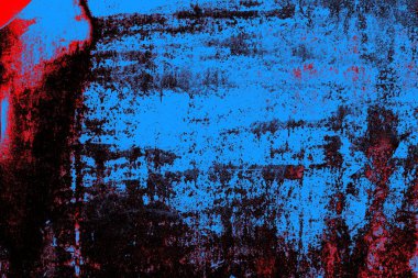 Kırmızı ve mavi renkli grungy duvar, desenli arka plan