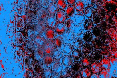 Kırmızı ve mavi renkli grungy duvar, desenli arka plan