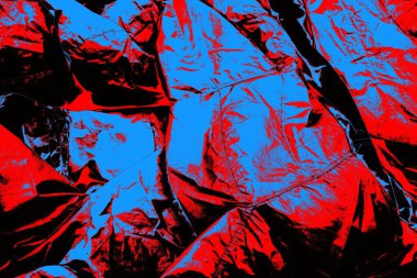 Kırmızı ve mavi renkli grungy duvar, desenli arka plan