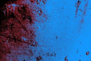 Kırmızı ve mavi renkli grungy duvar, desenli arka plan