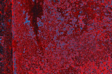 Kırmızı ve mavi renkli grungy duvar, desenli arka plan