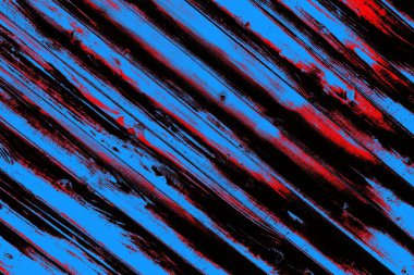 Kırmızı ve mavi renkli grungy duvar, desenli arka plan