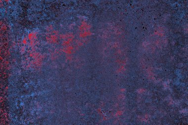 Kırmızı ve mavi renkli grungy duvar, desenli arka plan