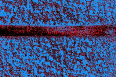 Kırmızı ve mavi renkli grungy duvar, desenli arka plan