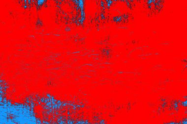 Kırmızı ve mavi renkli grungy duvar, desenli arka plan