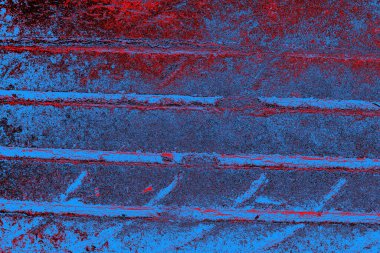 Kırmızı ve mavi renkli grungy duvar, desenli arka plan