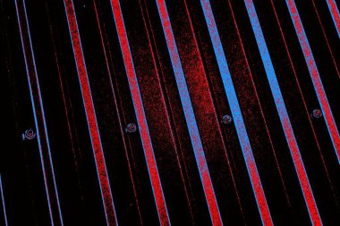 Kırmızı ve mavi renkli grungy duvar, desenli arka plan