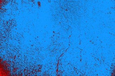 Kırmızı ve mavi renkli grungy duvar, desenli arka plan