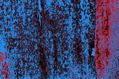 Kırmızı ve mavi renkli grungy duvar, desenli arka plan