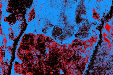 Kırmızı ve mavi renkli grungy duvar, desenli arka plan