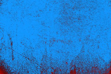 Kırmızı ve mavi renkli grungy duvar, desenli arka plan