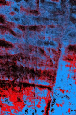 Kırmızı ve mavi renkli grungy duvar, desenli arka plan