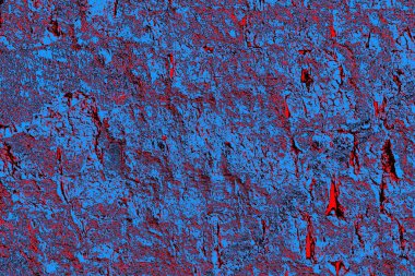 Kırmızı ve mavi renkli grungy duvar, desenli arka plan