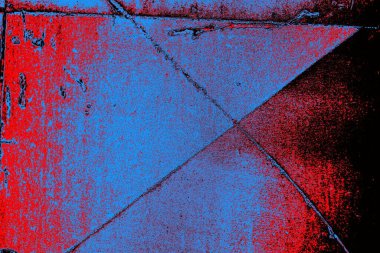 Kırmızı ve mavi renkli grungy duvar, desenli arka plan