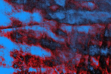 Kırmızı ve mavi renkli grungy duvar, desenli arka plan