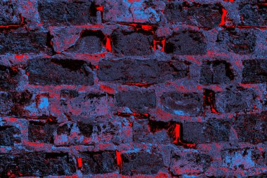 Eski model tuğla duvarın arka planı