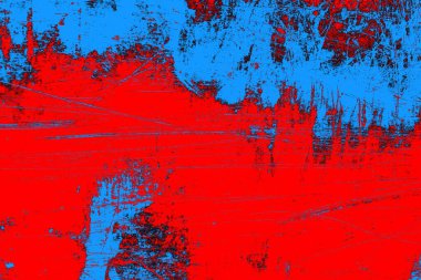 Soyut grunge arkaplanı. Monokrom dokusu. Mavi ve kırmızı desenli arkaplan