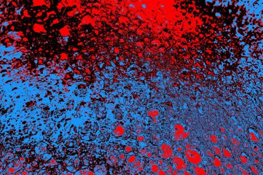 Kırmızı ve mavi renkli grungy duvar, desenli arka plan