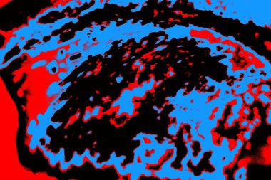 Kırmızı ve mavi renkli grungy duvar, desenli arka plan