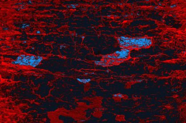 Kırmızı ve mavi renkli grungy duvar, desenli arka plan