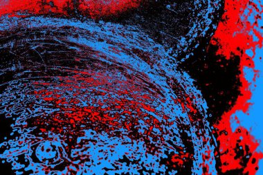 Kırmızı ve mavi renkli grungy duvar, desenli arka plan