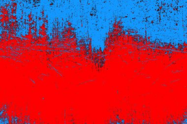 Soyut grunge arkaplanı. Monokrom dokusu. Mavi ve kırmızı desenli arkaplan