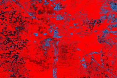 Kırmızı ve mavi renkli grungy duvar, desenli arka plan