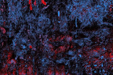 Kırmızı ve mavi renkli grungy duvar, desenli arka plan