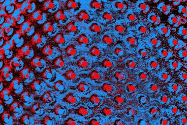 Kırmızı ve mavi renkli grungy duvar, desenli arka plan