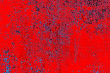 Kırmızı ve mavi renkli grungy duvar, desenli arka plan