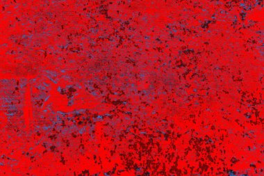 Kırmızı ve mavi renkli grungy duvar, desenli arka plan