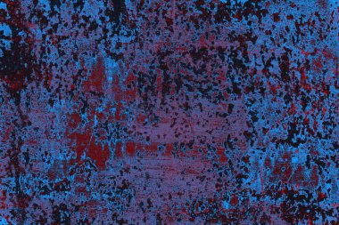 Kırmızı ve mavi renkli grungy duvar, desenli arka plan
