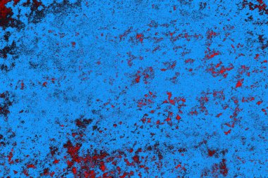 Kırmızı ve mavi renkli grungy duvar, desenli arka plan
