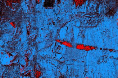 Kırmızı ve mavi renkli grungy duvar, desenli arka plan