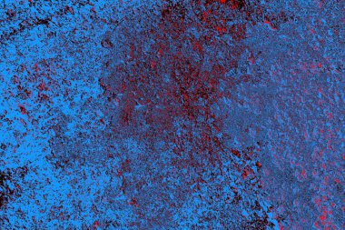 Kırmızı ve mavi renkli grungy duvar, desenli arka plan