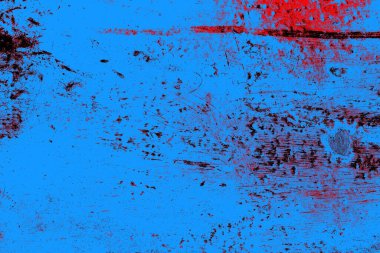 Kırmızı ve mavi renkli grungy duvar, desenli arka plan