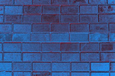 Kırmızı ve mavi renkli grungy duvar, desenli arka plan