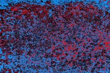 Kırmızı ve mavi renkli grungy duvar, desenli arka plan