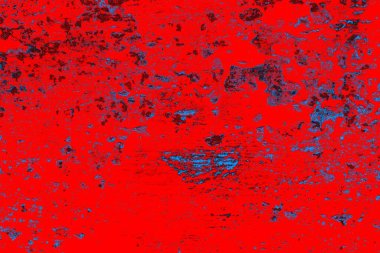 Kırmızı ve mavi renkli grungy duvar, desenli arka plan
