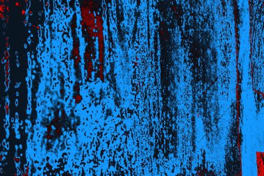 Kırmızı ve mavi renkli grungy duvar, desenli arka plan