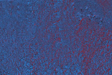 Kırmızı ve mavi renkli grungy duvar, desenli arka plan