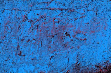 Kırmızı ve mavi renkli grungy duvar, desenli arka plan