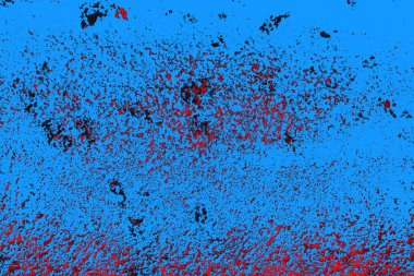 Kırmızı ve mavi renkli grungy duvar, desenli arka plan