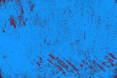 Kırmızı ve mavi renkli grungy duvar, desenli arka plan