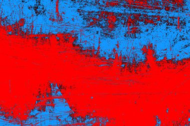 Soyut grunge arkaplanı. Monokrom dokusu. Mavi ve kırmızı desenli arkaplan