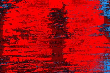 Kırmızı ve mavi renkli grungy duvar, desenli arka plan